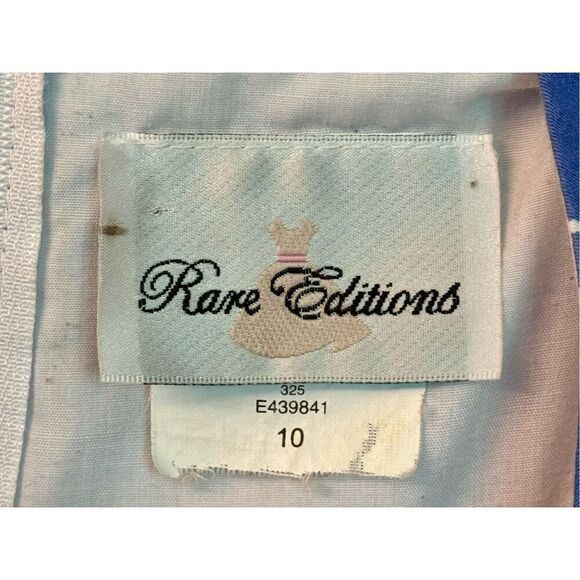 Rare Editions Vintage Pleated Polished Paris Blues Print Dress 10 Little Girl - Picture 4 of 9